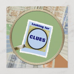 Mystery Magnifying Glass Clues Kindergeburtstag Pa Einladung
