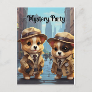 Mystery Party Pups Postkarte