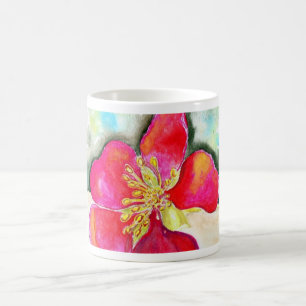 Mystery Pink Blume Watercolor Tasse