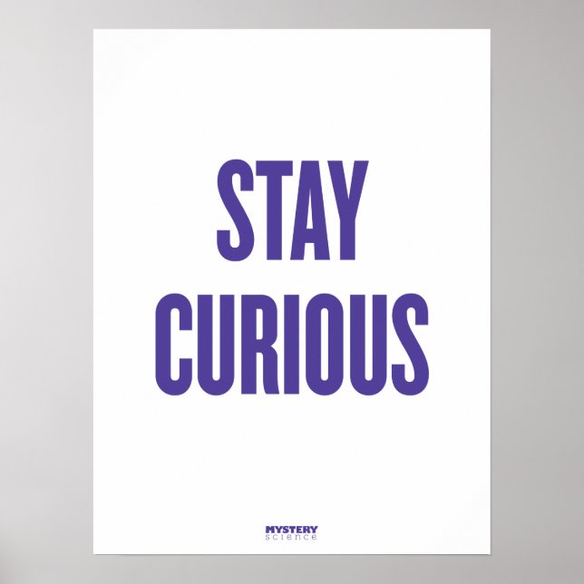 Mystery Science "Bleibe Curious" Poster (Vorne)