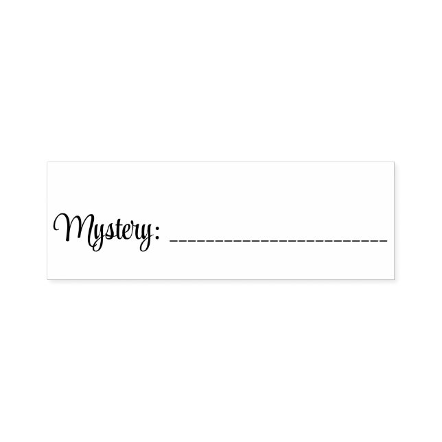 Mystery-Stempel-Etikett Permastempel (Design)