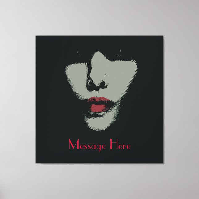 Mystery Woman Wrapped Canvas Leinwanddruck (Vorderseite)