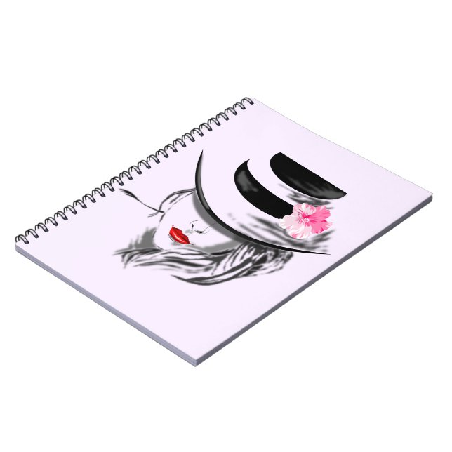 Mysteryous Lady Notebook Notizblock (Linke Seite)