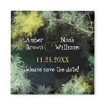 Mystic Abend Forest Wedding Save the Date