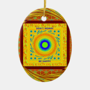Mystic African Eye Wall Art: Ein Cyan-Blick Keramik Ornament
