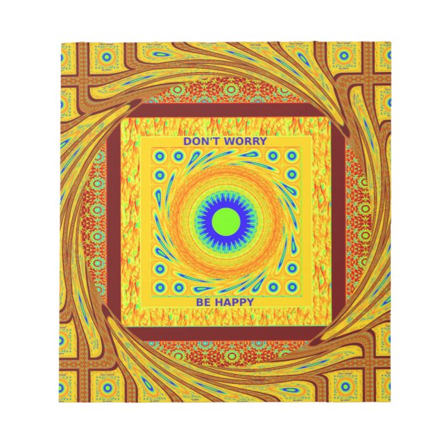 Mystic African Eye Wall Art: Ein Cyan-Blick Notizblock (Vorderseite)