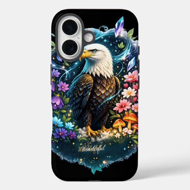 Mystic Bald Eagle Tough iPhone 16 Hülle (Rückseite)
