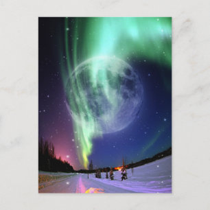 Mystic Beautiful hell Big Blue Mond Postkarte