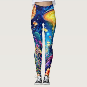 Mystic Bloom Forest Under Stars Leggings