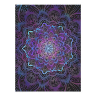 Mystic Bloom Mandala Fotodruck