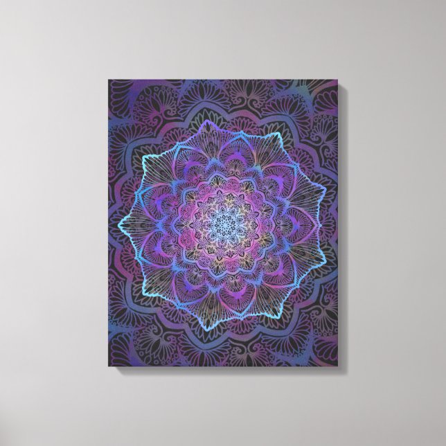 Mystic Bloom Mandala Leinwanddruck (Vorderseite)