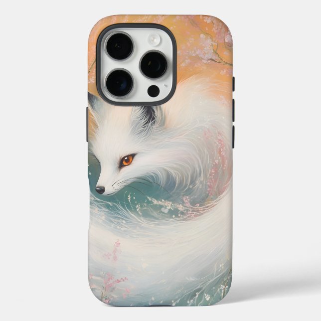 Mystic Bloom Spring Fox Watercolor Case-Mate iPhone Hülle (Rückseite)