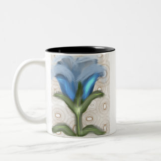 Mystic Blue Bloom - Wachsende Blume Zweifarbige Tasse