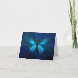 Mystic Blue Butterfly Card Karte