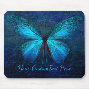 Mystic Blue Butterfly Custom Mousepad