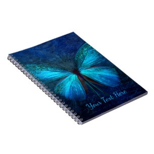 Mystic Blue Butterfly Custom Notizblock