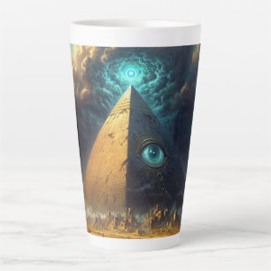 Mystic Blue Pyramide Art Milchtasse