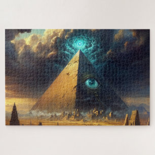 Mystic Blue Pyramide Art Puzzle