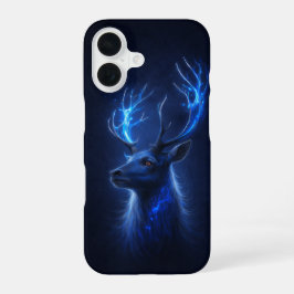 Mystic Blue Stag iPhone 16 Case – Fantasy Deer Art Hülle