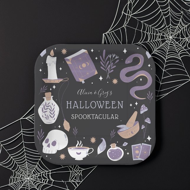 Mystic Boho Crystal Halloween-Party Pappteller (Von Creator hochgeladen)