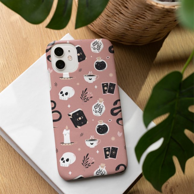 Mystic Boho Crystal Skull Snake Pattern Case-Mate iPhone Hülle (Von Creator hochgeladen)