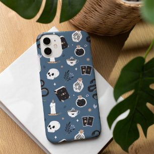 Mystic Boho Crystal Skull Snake Pattern iPhone 16 Hülle