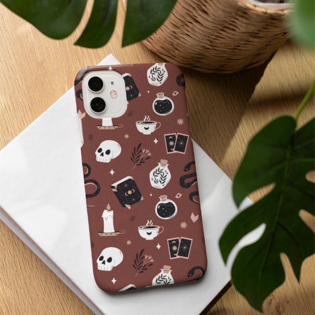 Mystic Boho Crystal Skull Snake Pattern Case-Mate iPhone Hülle (Von Creator hochgeladen)