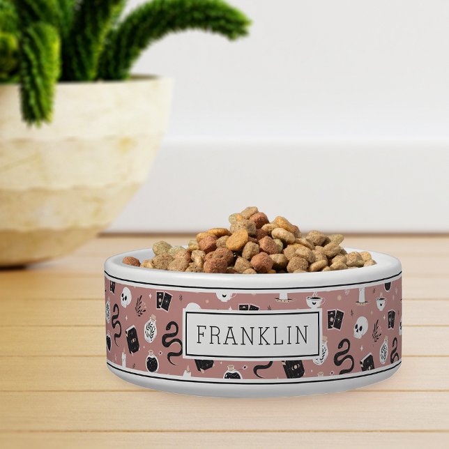 Mystic Boho Crystal Skull & Snake Pattern Pet Napf (Von Creator hochgeladen)