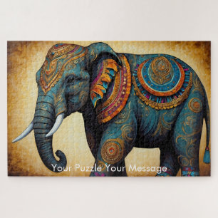 Mystic Boho Elephant Mandala Puzzle