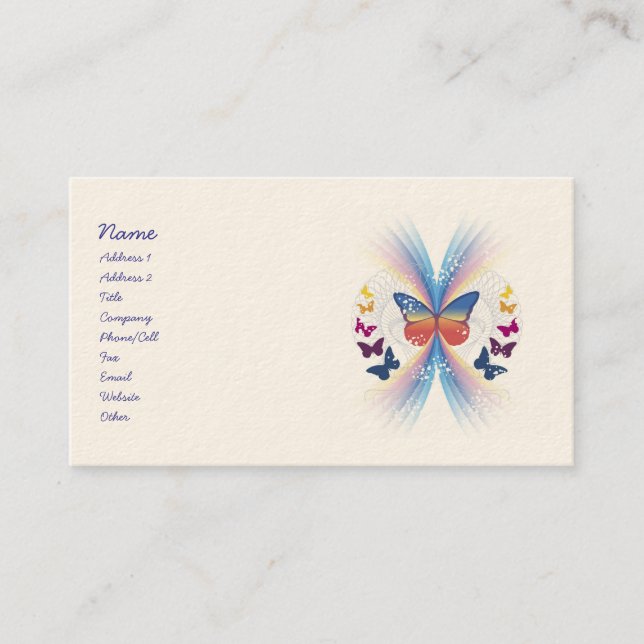 Mystic Butterfly Business Cards Visitenkarte (Vorderseite)