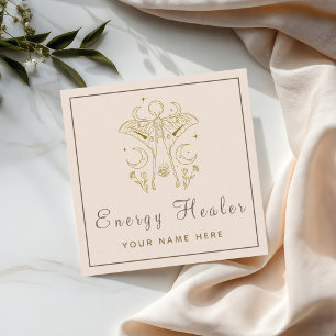 Mystic Butterfly Energy Healer Quadratische Visitenkarte