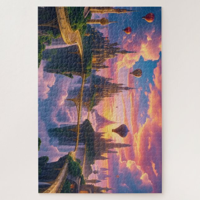 Mystic City in Clouds Puzzle (Vertikal)