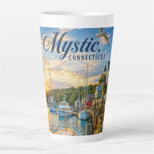 Mystic, Connecticut Hafen Sonnenuntergang Milchtasse