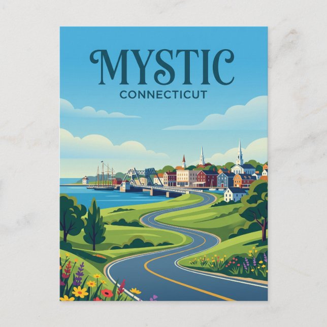 Mystic Connecticut Postkarte (Vorderseite)