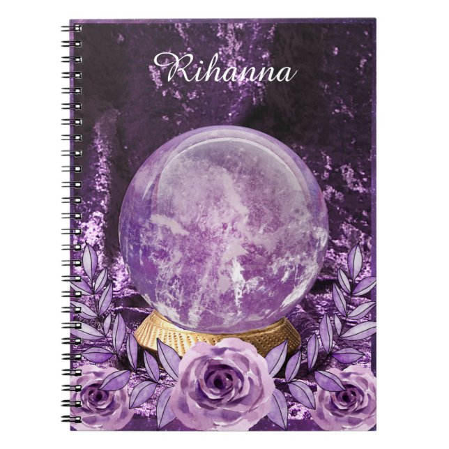 Mystic Crystal Ball Fortune Teller Notebook Notizblock (Vorderseite)