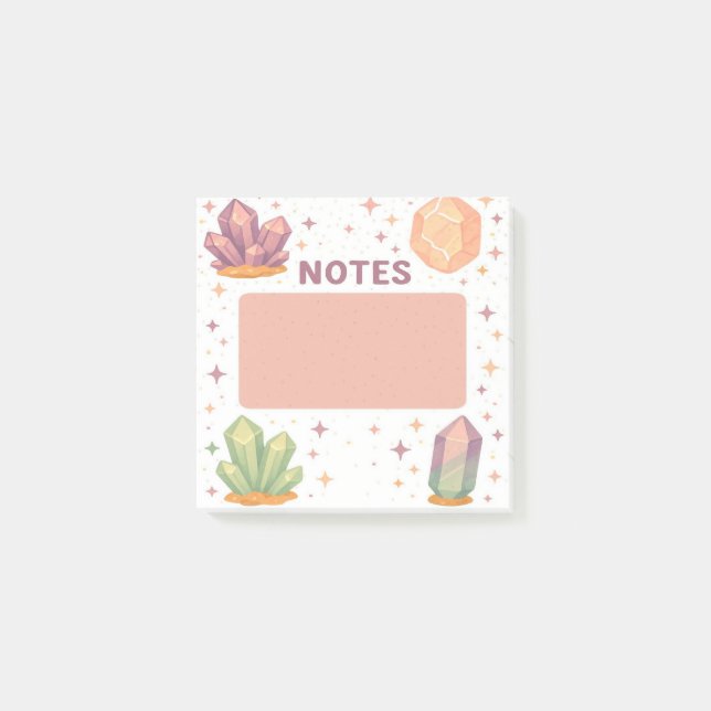 Mystic Crystal Notes Post-it Klebezettel (Vorderseite)