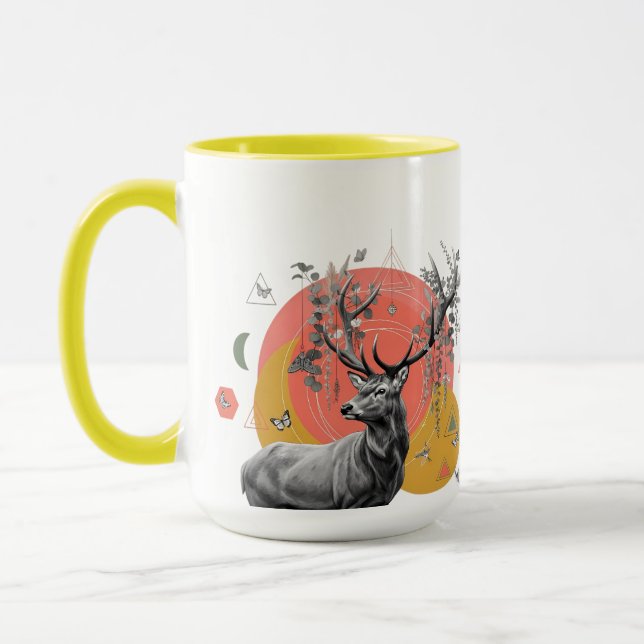 Mystic Deer Collage Tasse (Links)