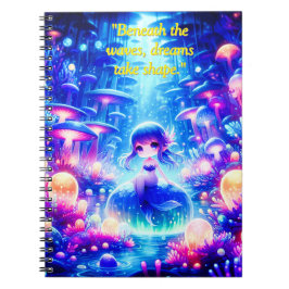 Mystic Depths - Chibi Mermaid Glow Notebook Notizblock