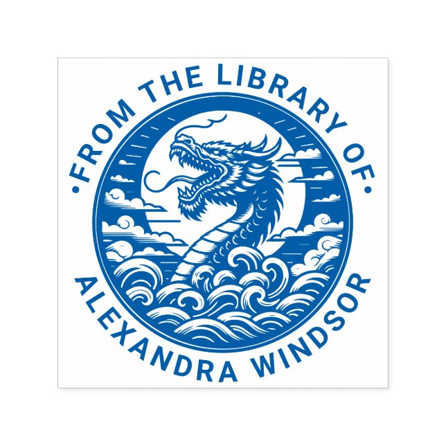 Mystic Dragon Silhouette #9 Bibliotheksname Permastempel (Design)