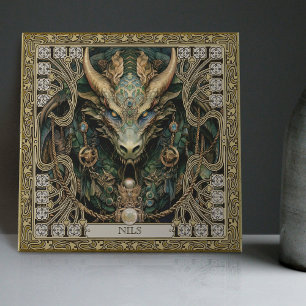 Mystic Dragon Spirit Altarpiece Personalisiert Fliese