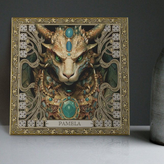 Mystic Dragon Spirit Altarpiece Personalisiert Fliese (Von Creator hochgeladen)