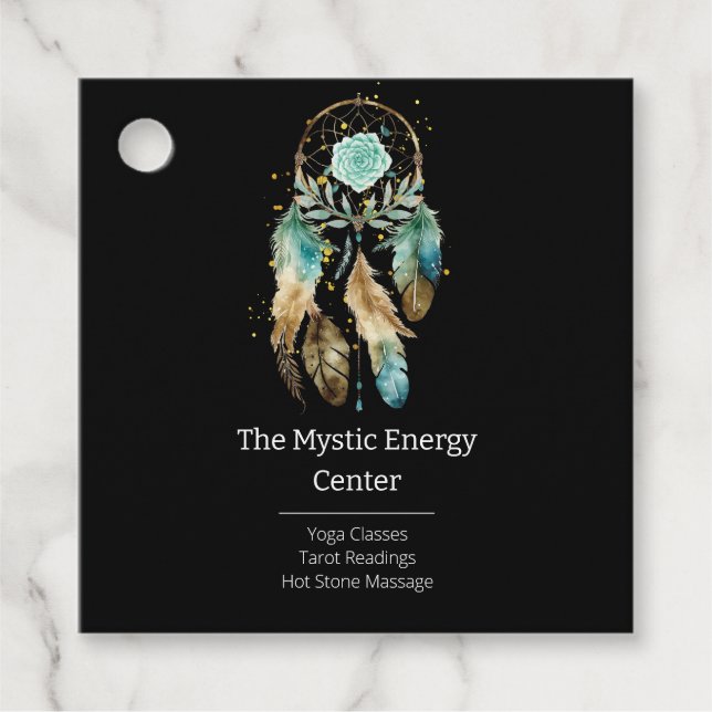 Mystic Dreamcatcher Spirituelle Metaphysische Yoga Geschenkanhänger (Vorderseite)