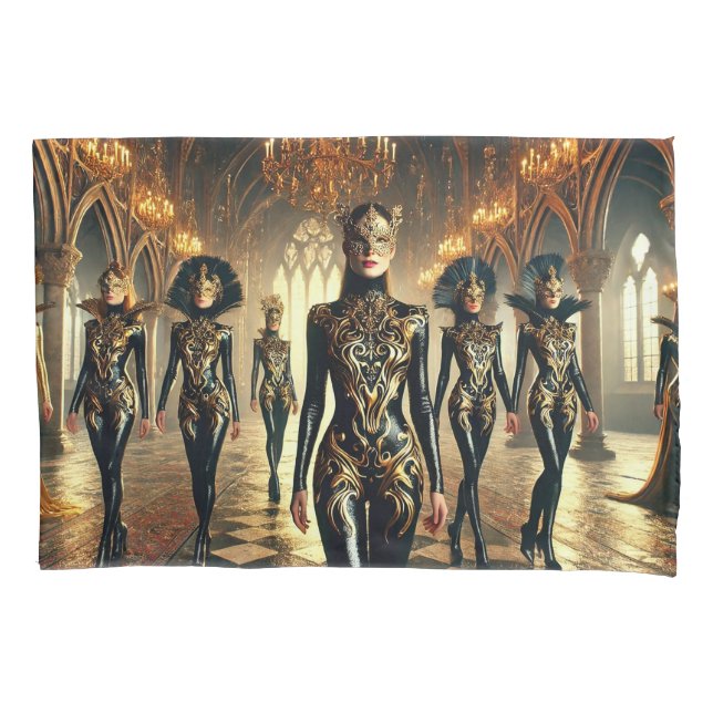 Mystic Elegance - Luxus Fantasy Pillowcase Kissenbezug (Vorderseite)