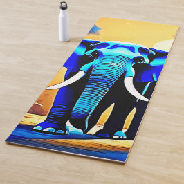 Mystic Elephant: Sunset Forest Journey Yogamatte