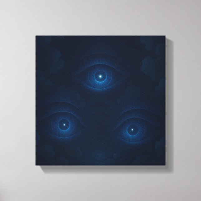 Mystic Energy Eyes Canvas Wall Art Leinwanddruck (Vorderseite)