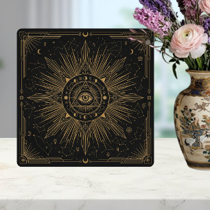 Mystic Eye Celestial Constellations Gold Design Ce Fliese