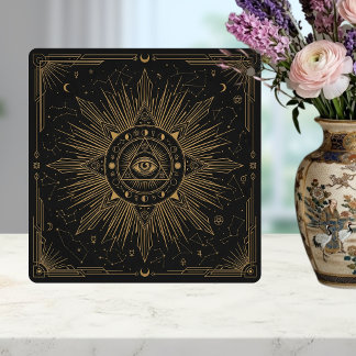Mystic Eye Celestial Constellations Gold Design Ce Fliese