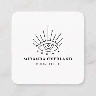 Mystic Eye Logo Business Card Quadratische Visitenkarte
