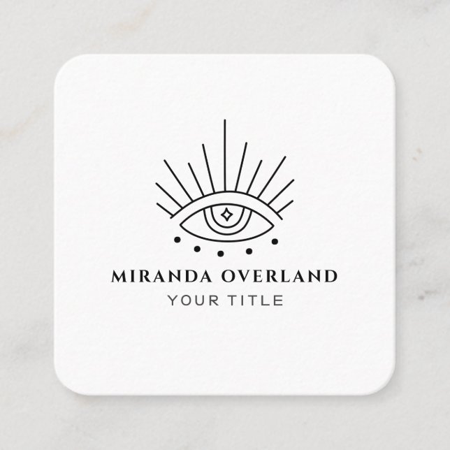 Mystic Eye Logo Business Card Quadratische Visitenkarte (Vorderseite)