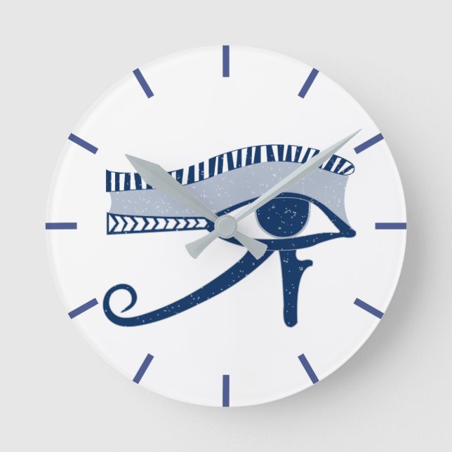Mystic Eye of Horus Symbol Runde Wanduhr (Vorderseite)